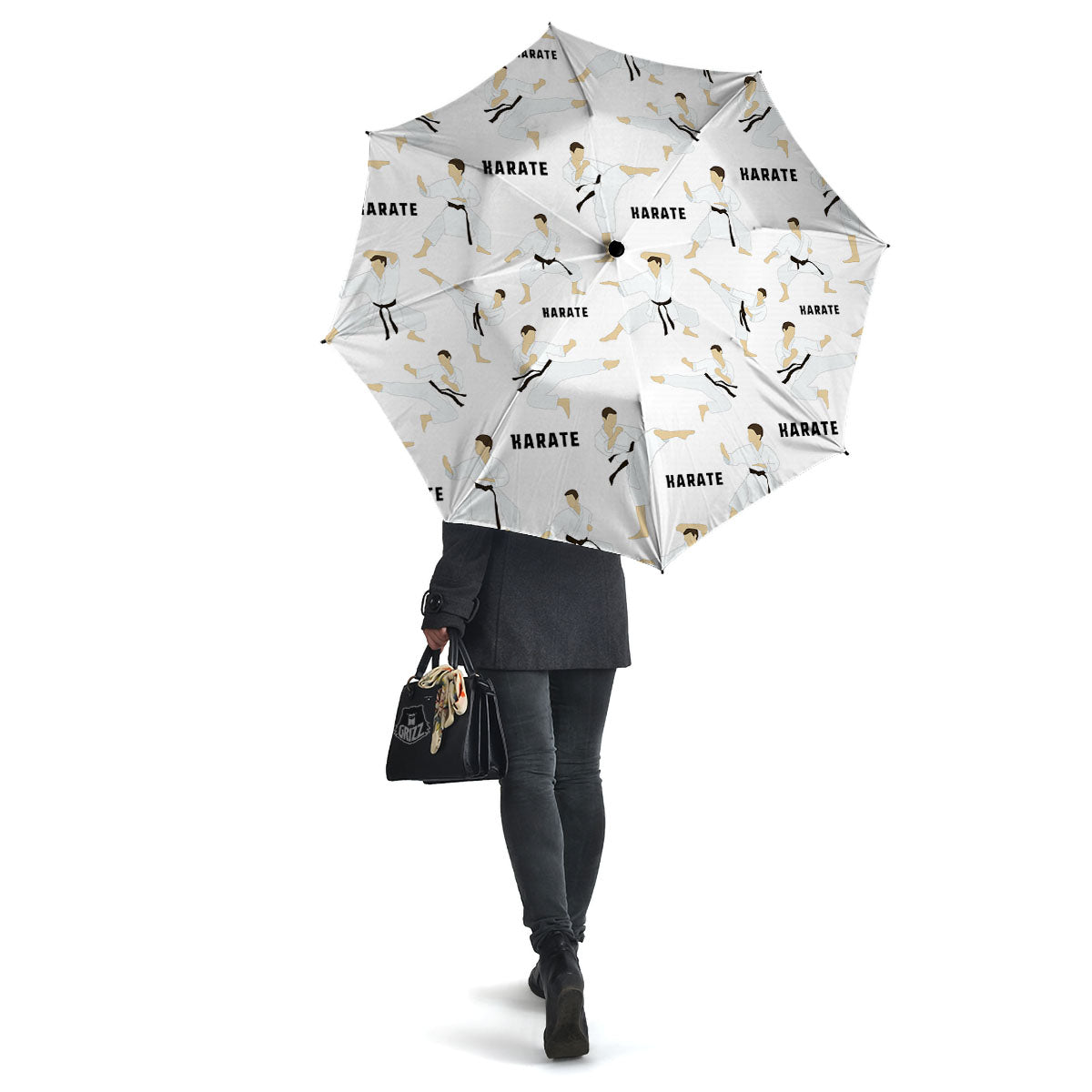 Fighter Karate Print Pattern Umbrella-grizzshop