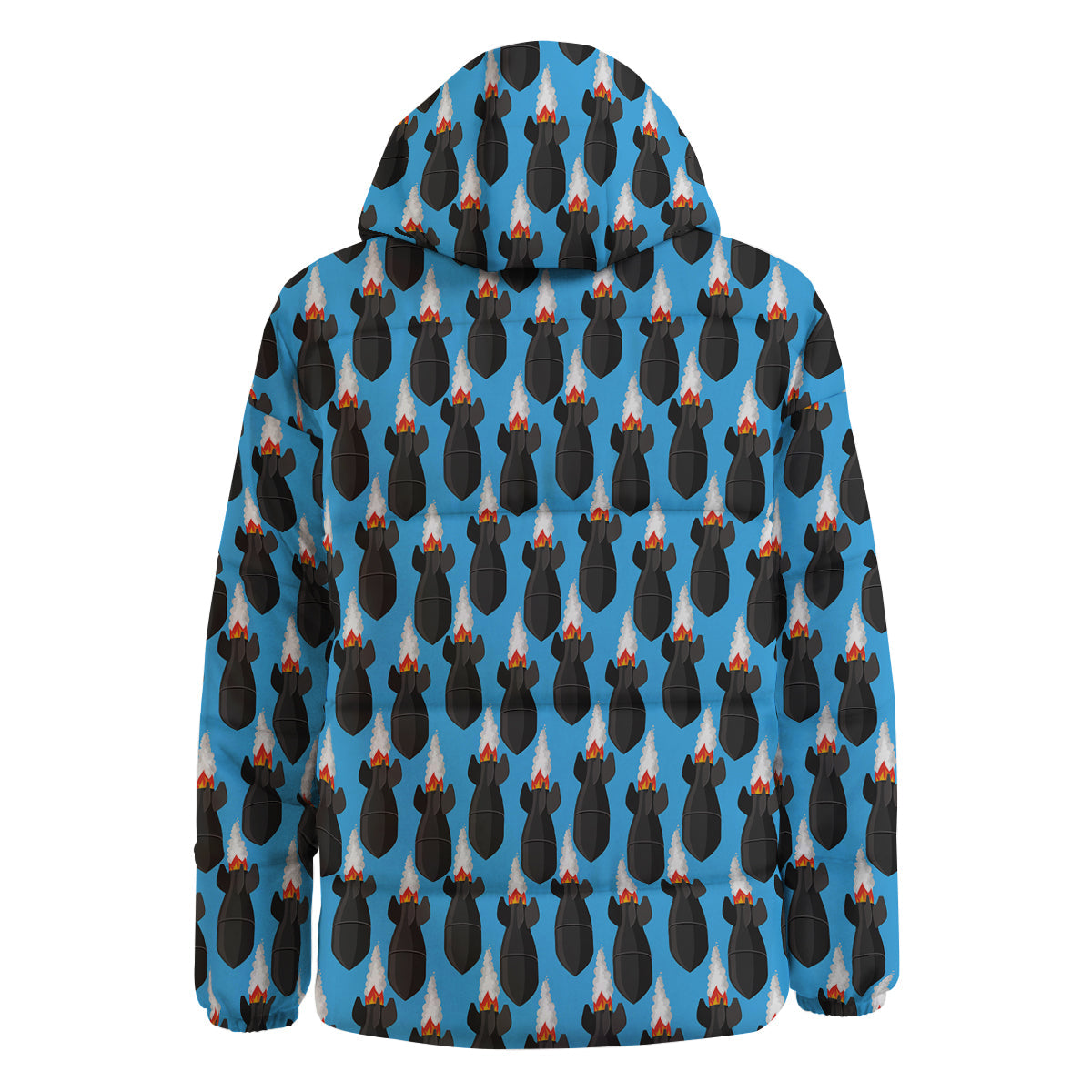 Fighting Rocket Air Bomb Print Pattern Down Jacket-grizzshop