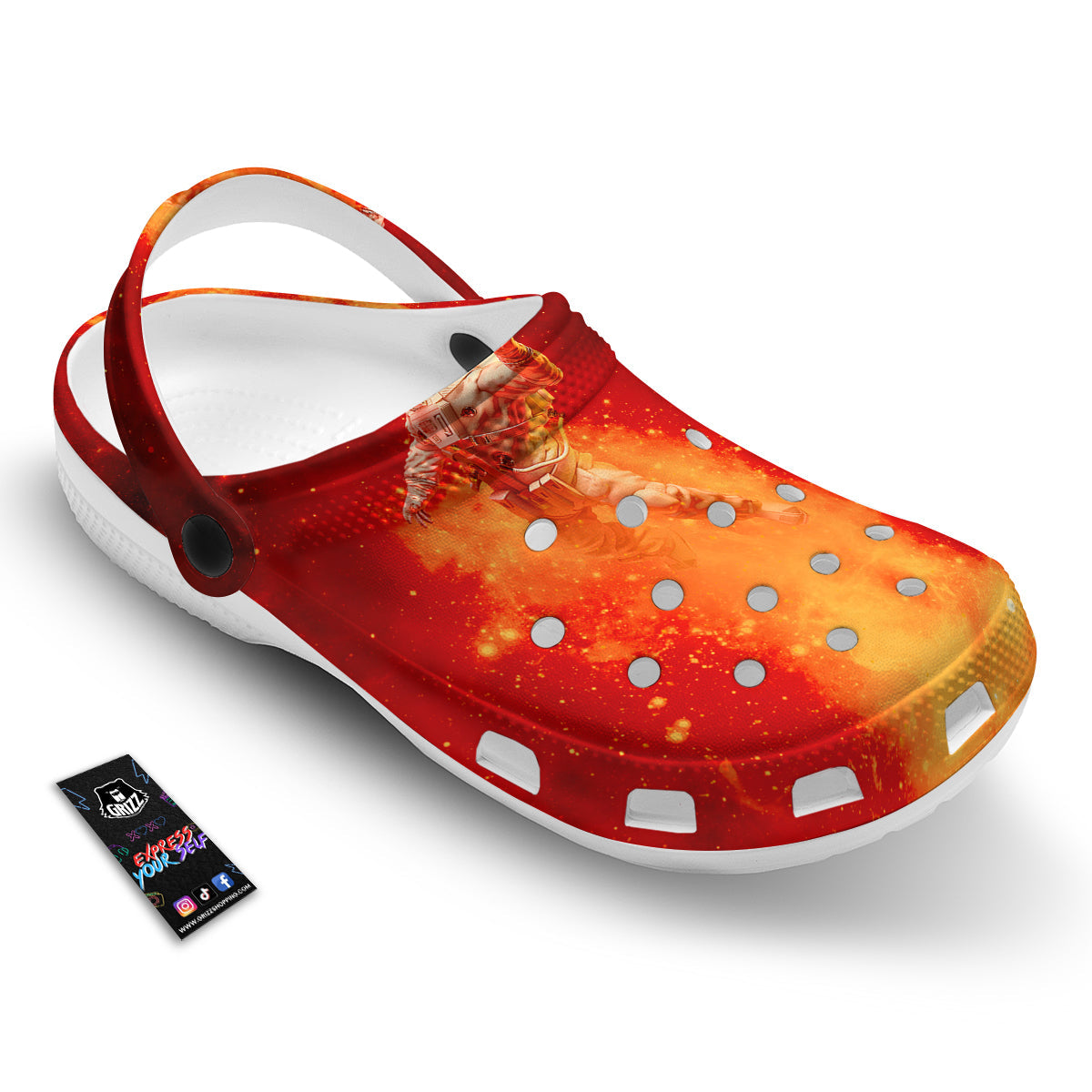 Fire Astronaut Print Clog-grizzshop