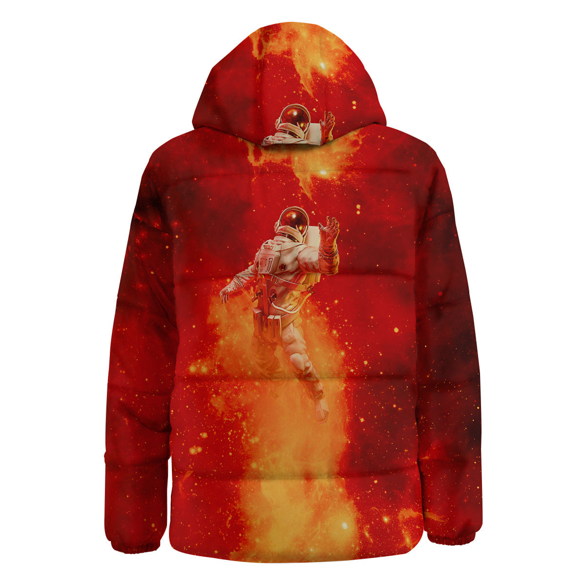 Fire Astronaut Print Down Jacket-grizzshop