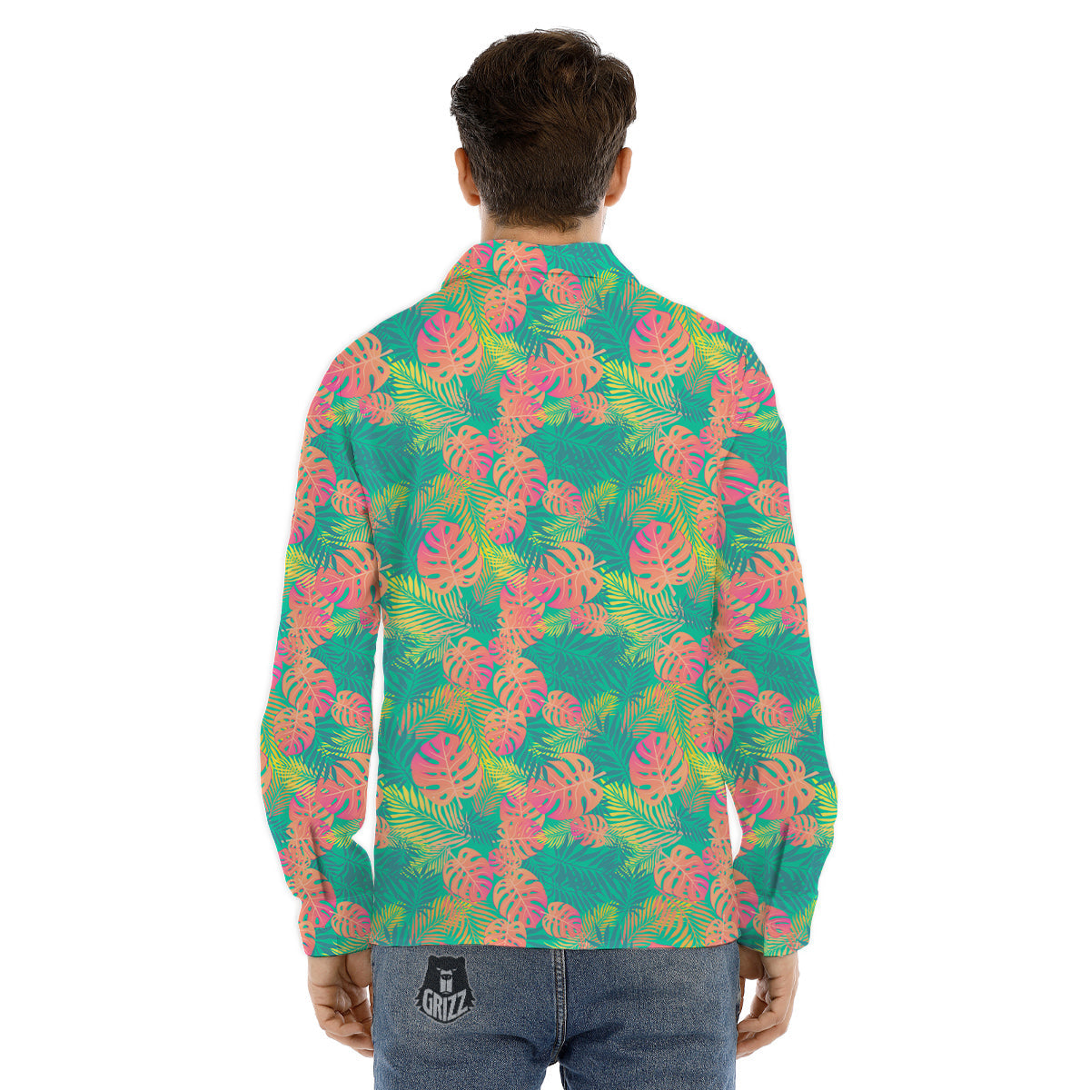Fire Astronaut Print Men's Dress Shirts-grizzshop