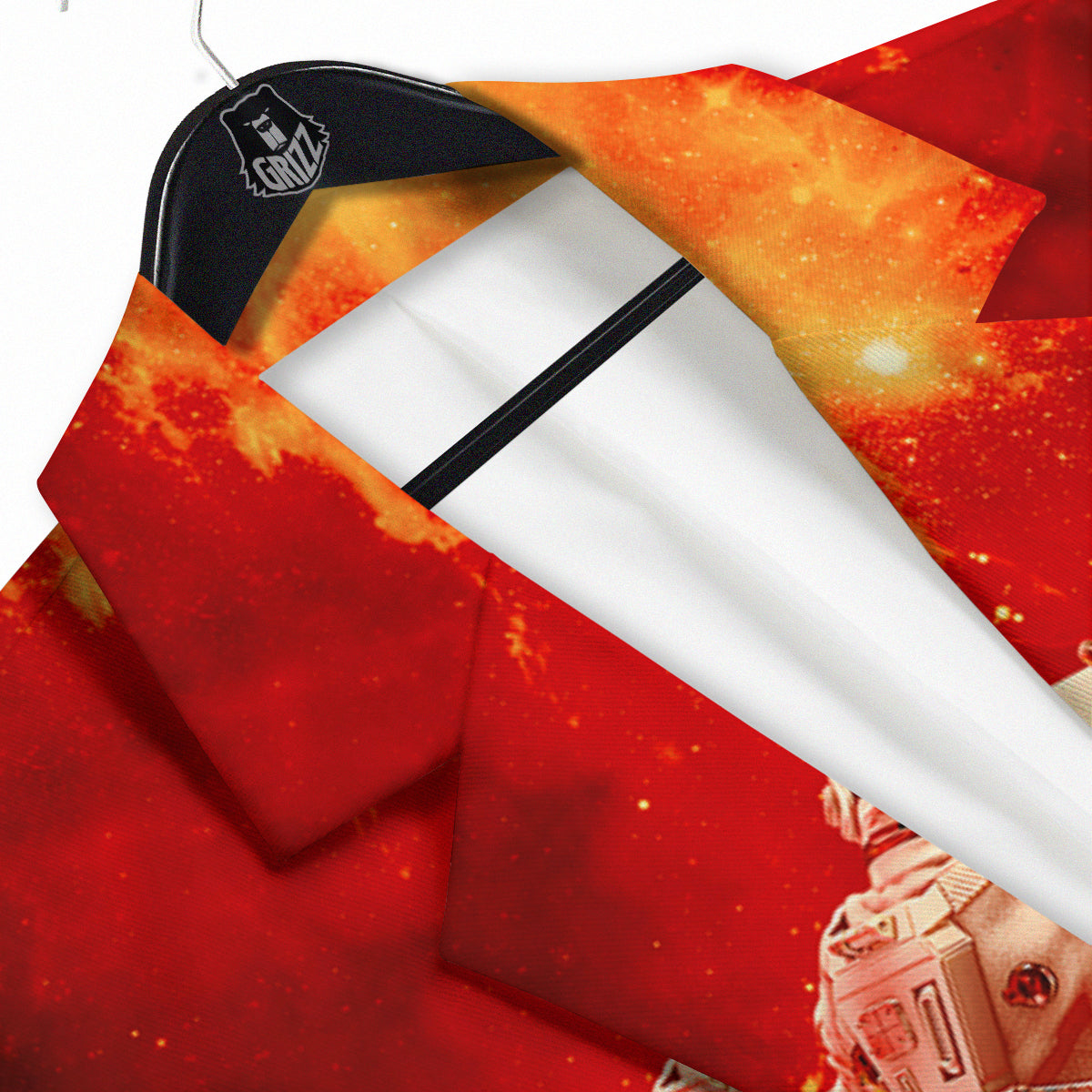 Fire Astronaut Print Men's Sport Coat-grizzshop