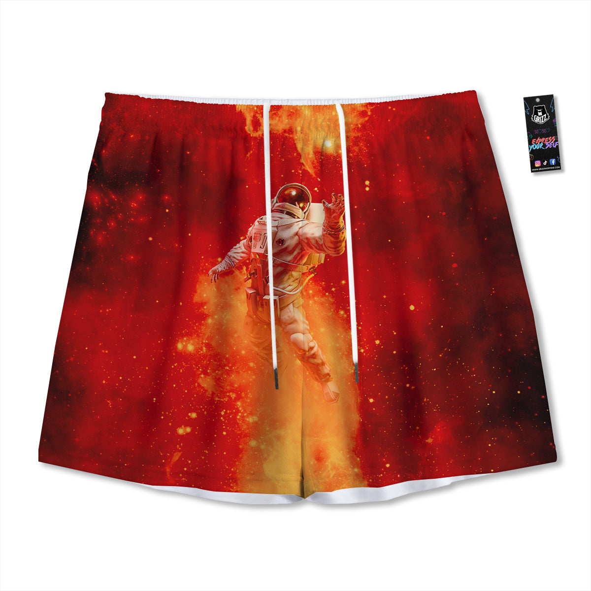 Hop Cone Cute Print Pattern Mesh Shorts