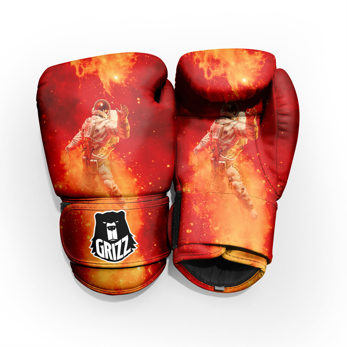 Fire Astronaut Print Pro Boxing Glove