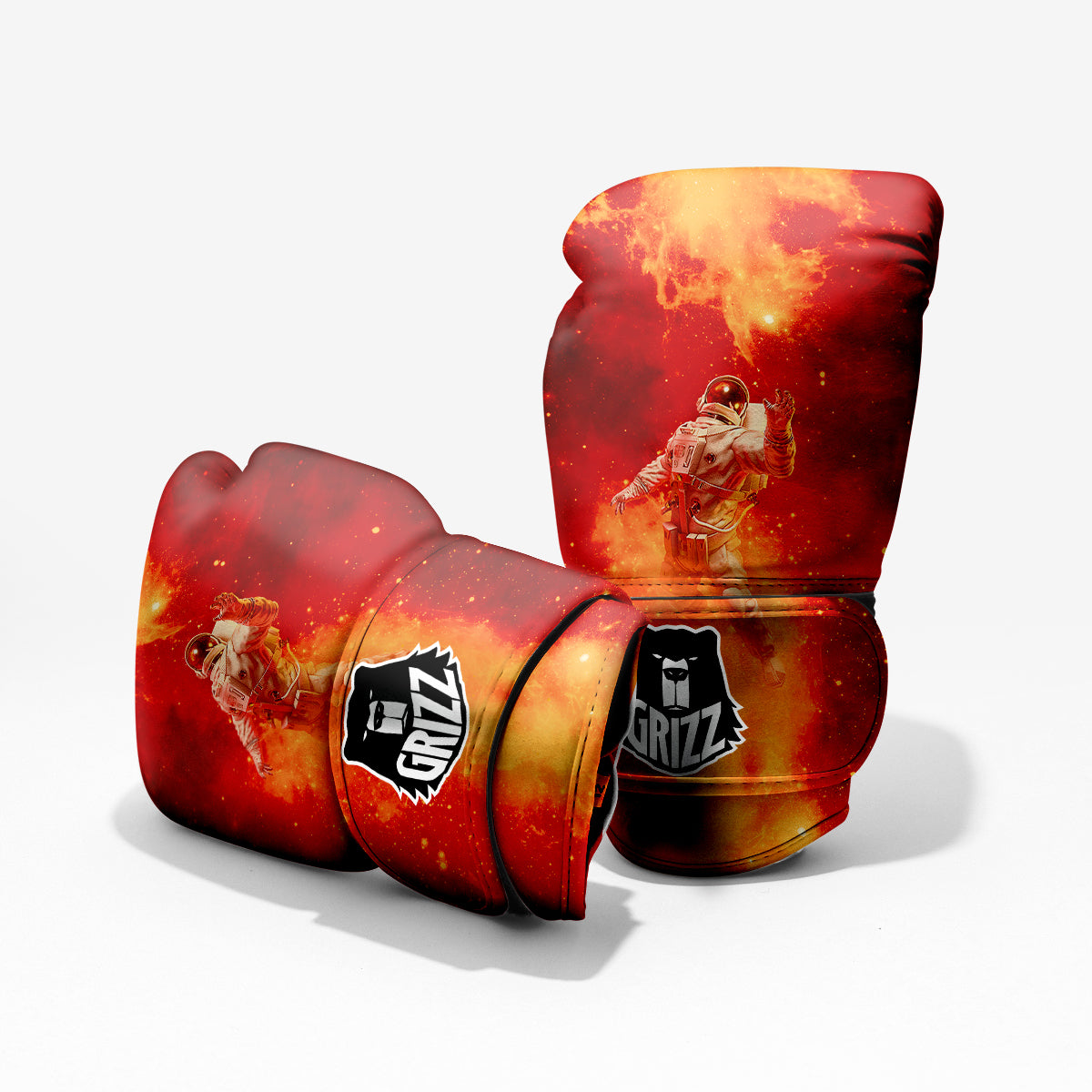 Fire Astronaut Print Pro Boxing Glove