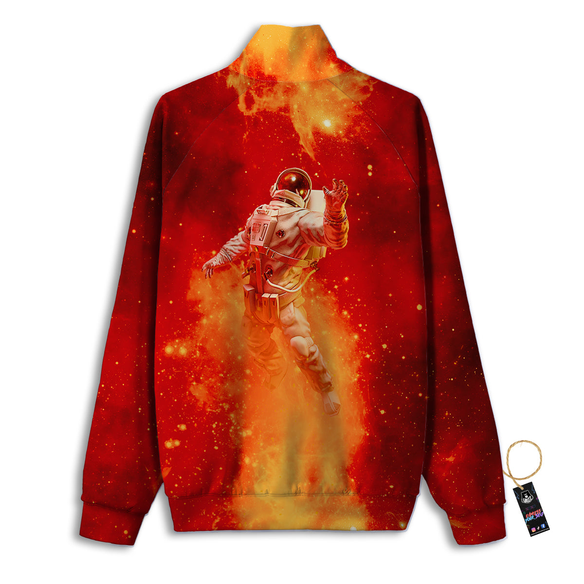 Fire Astronaut Print Track Jacket-grizzshop
