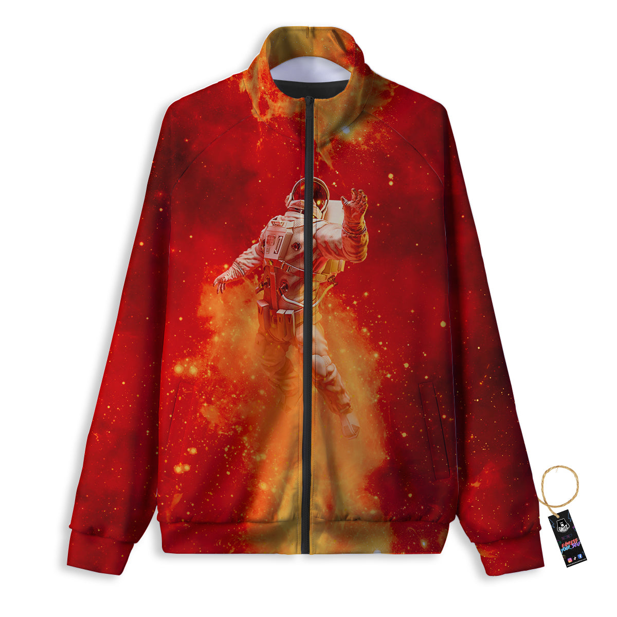 Fire Astronaut Print Track Jacket-grizzshop