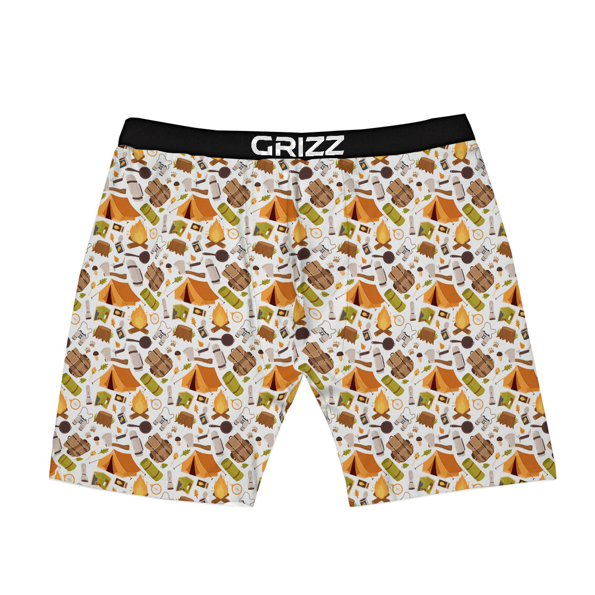 Fire Camping Print Pattern Boxer Briefs-grizzshop