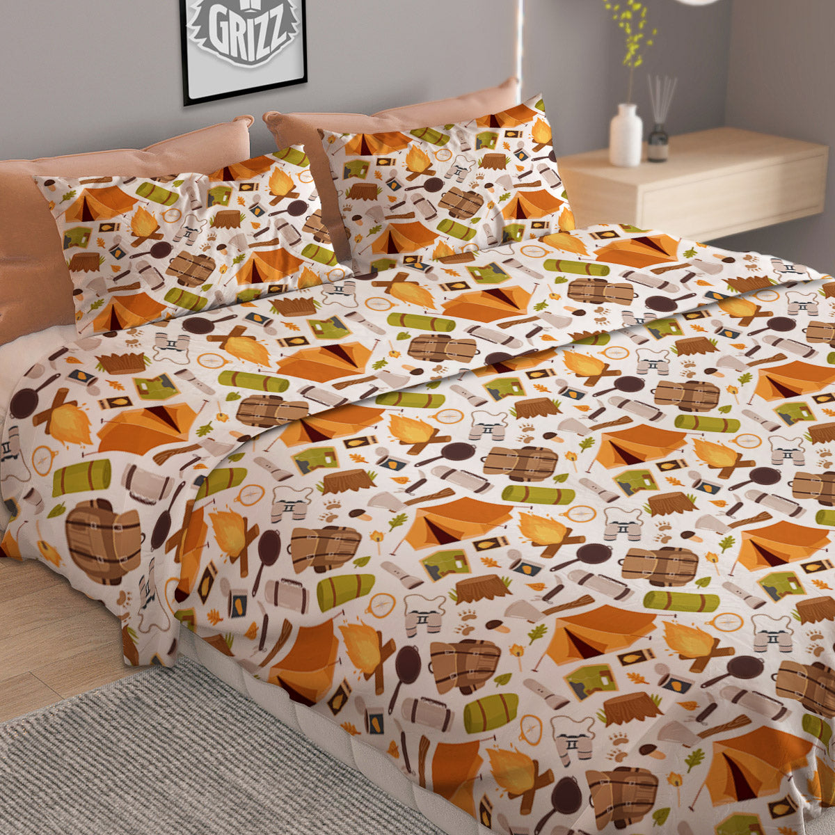 Flower Eye Of Providence Print Duvet Cover Bedding Set