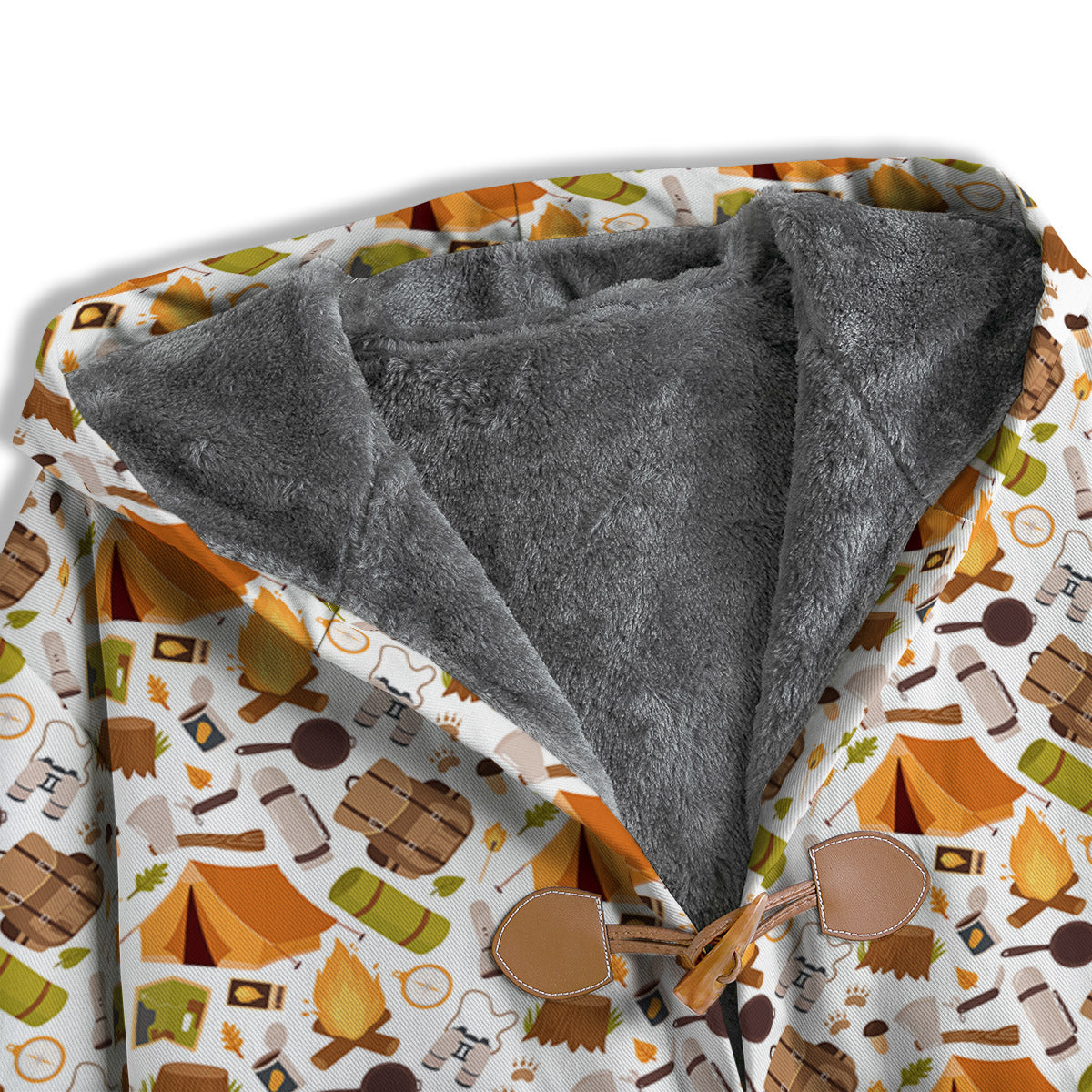 Fire Camping Print Pattern Men's Windbreaker Jacket-grizzshop