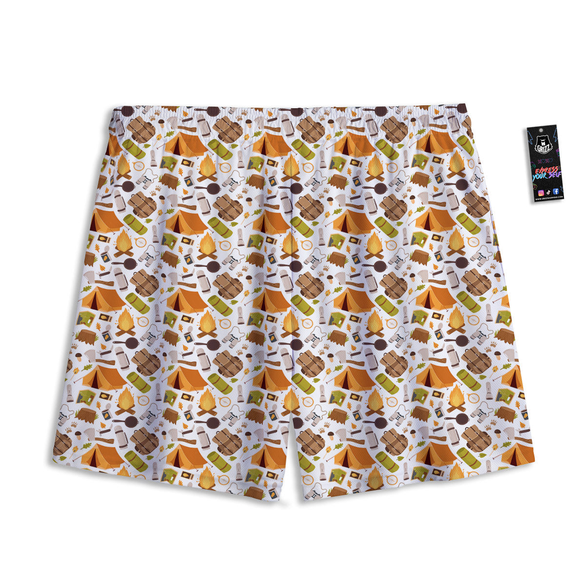 Flower Eye Of Providence Print Mesh Shorts
