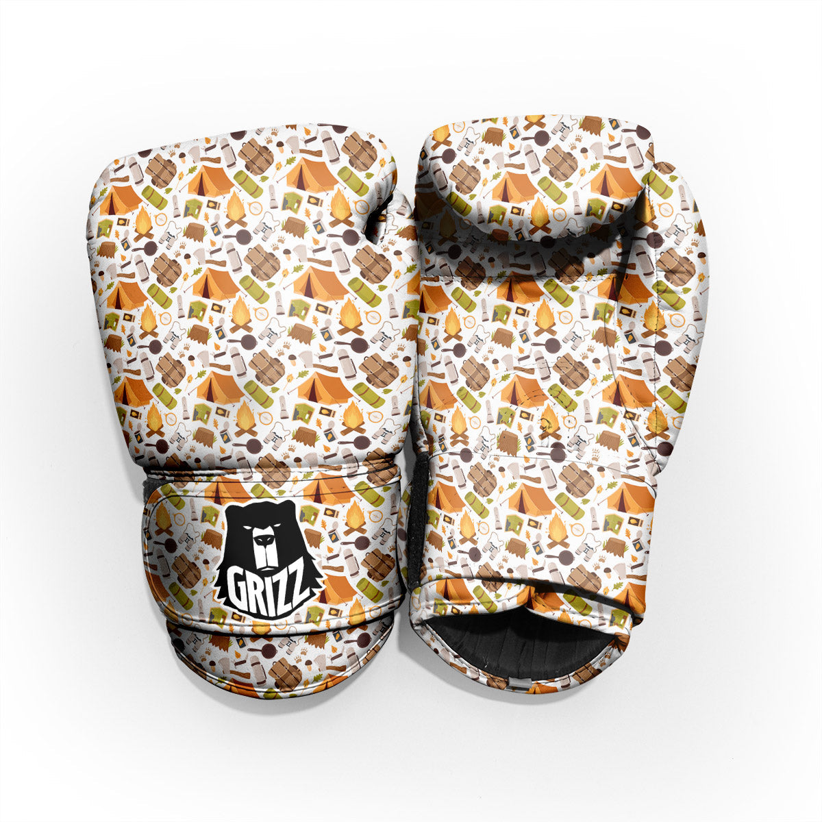 Fire Camping Print Pattern Pro Boxing Glove