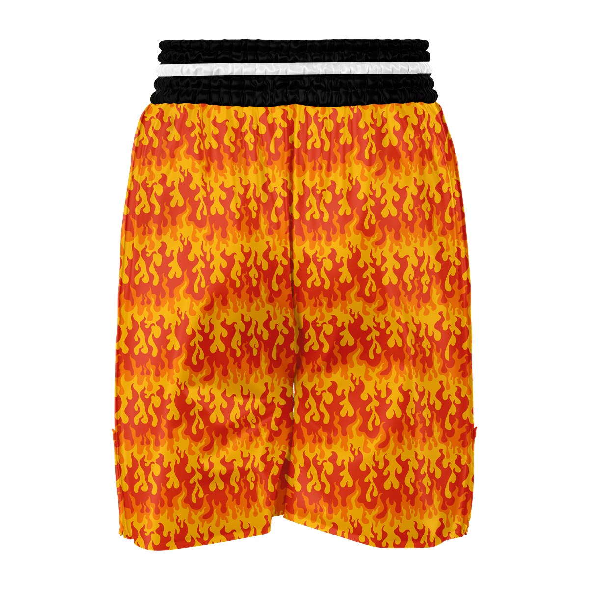 Fire Flame Print Pattern Boxing Shorts-grizzshop