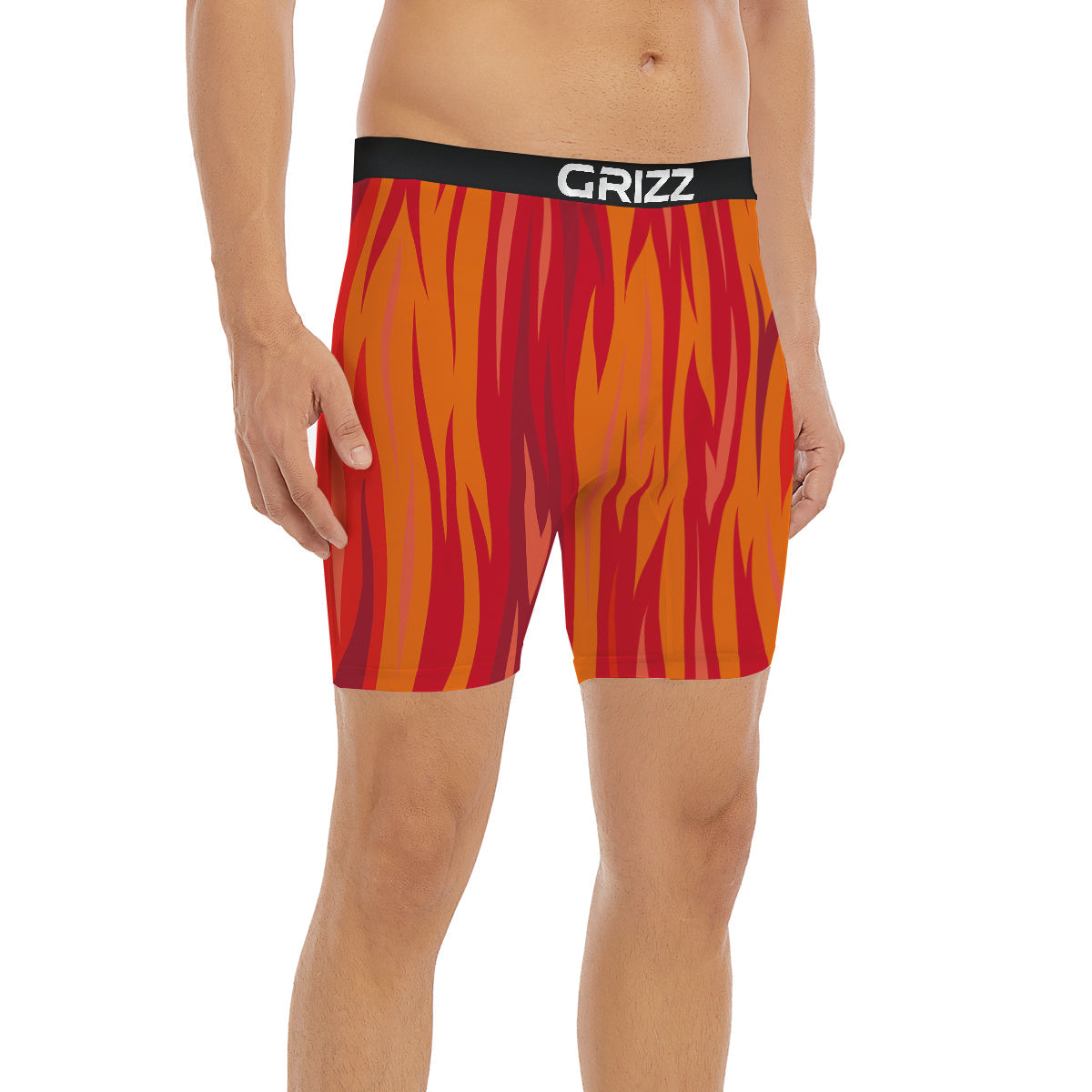 Fire In Hell Print Pattern Boxer Briefs-grizzshop