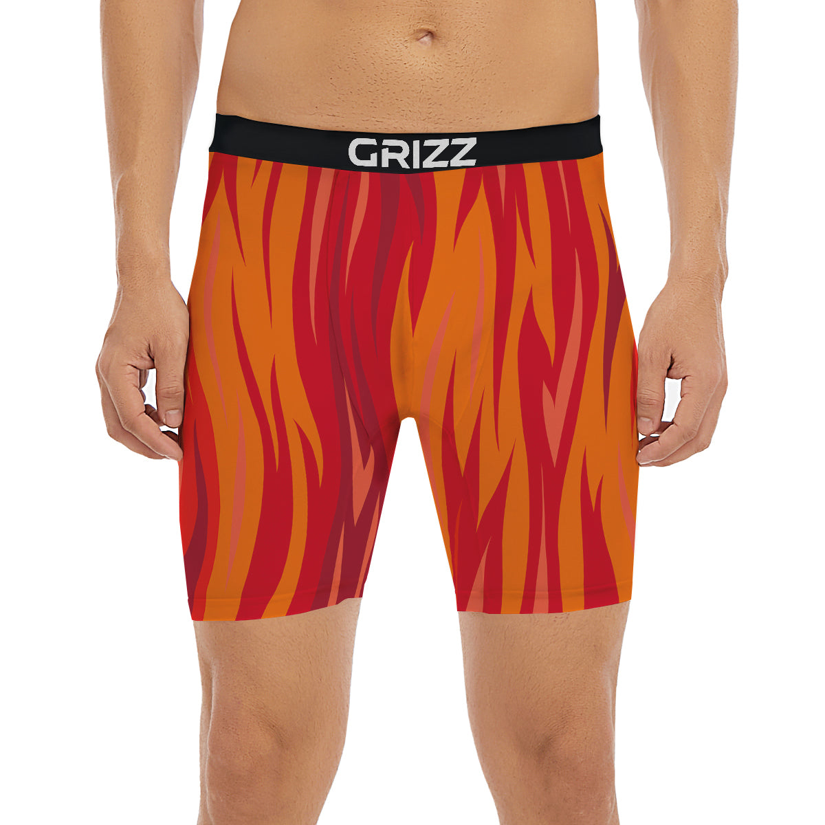 Fire In Hell Print Pattern Boxer Briefs-grizzshop
