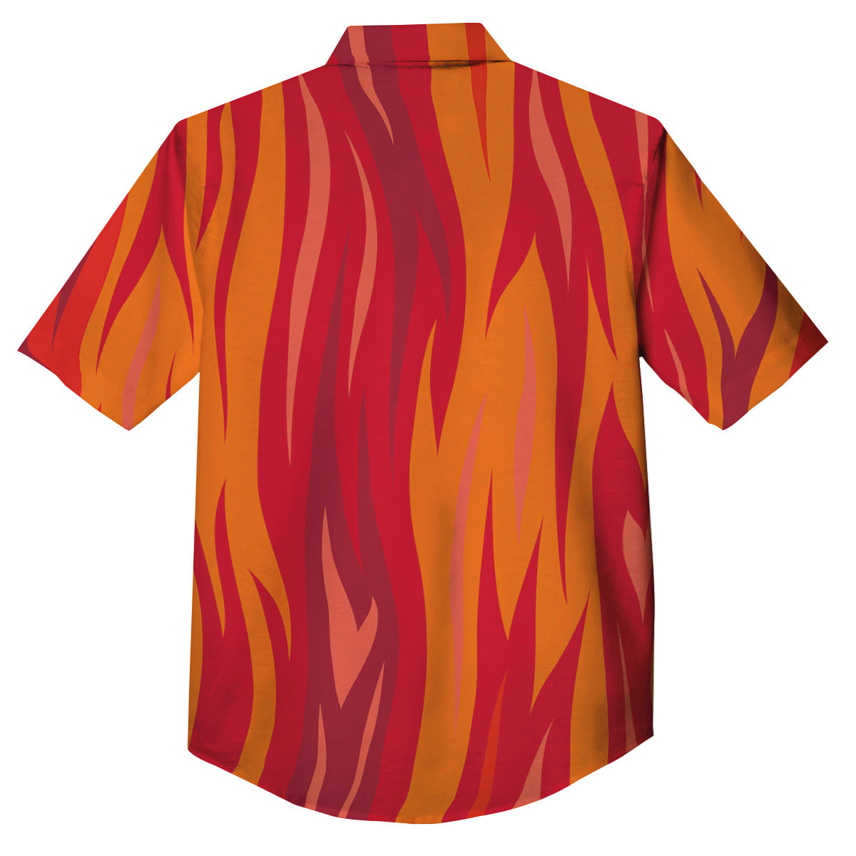 Fire In Hell Print Pattern Button Up Shirt-grizzshop
