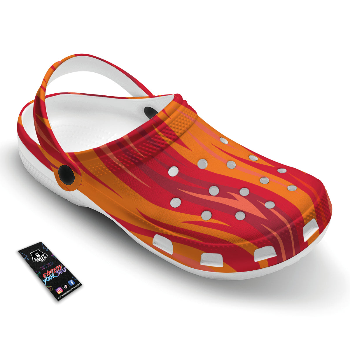 Fire In Hell Print Pattern Clog-grizzshop