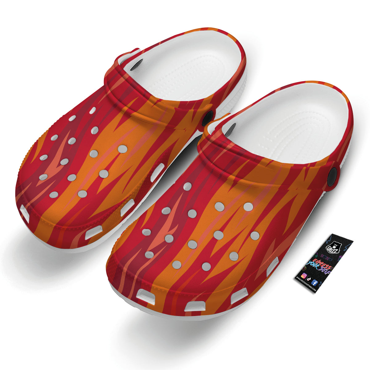 Fire In Hell Print Pattern Clog-grizzshop