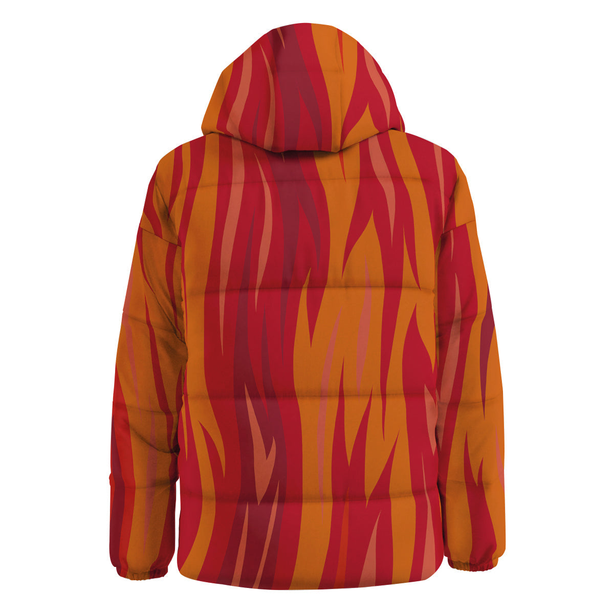 Fire In Hell Print Pattern Down Jacket-grizzshop