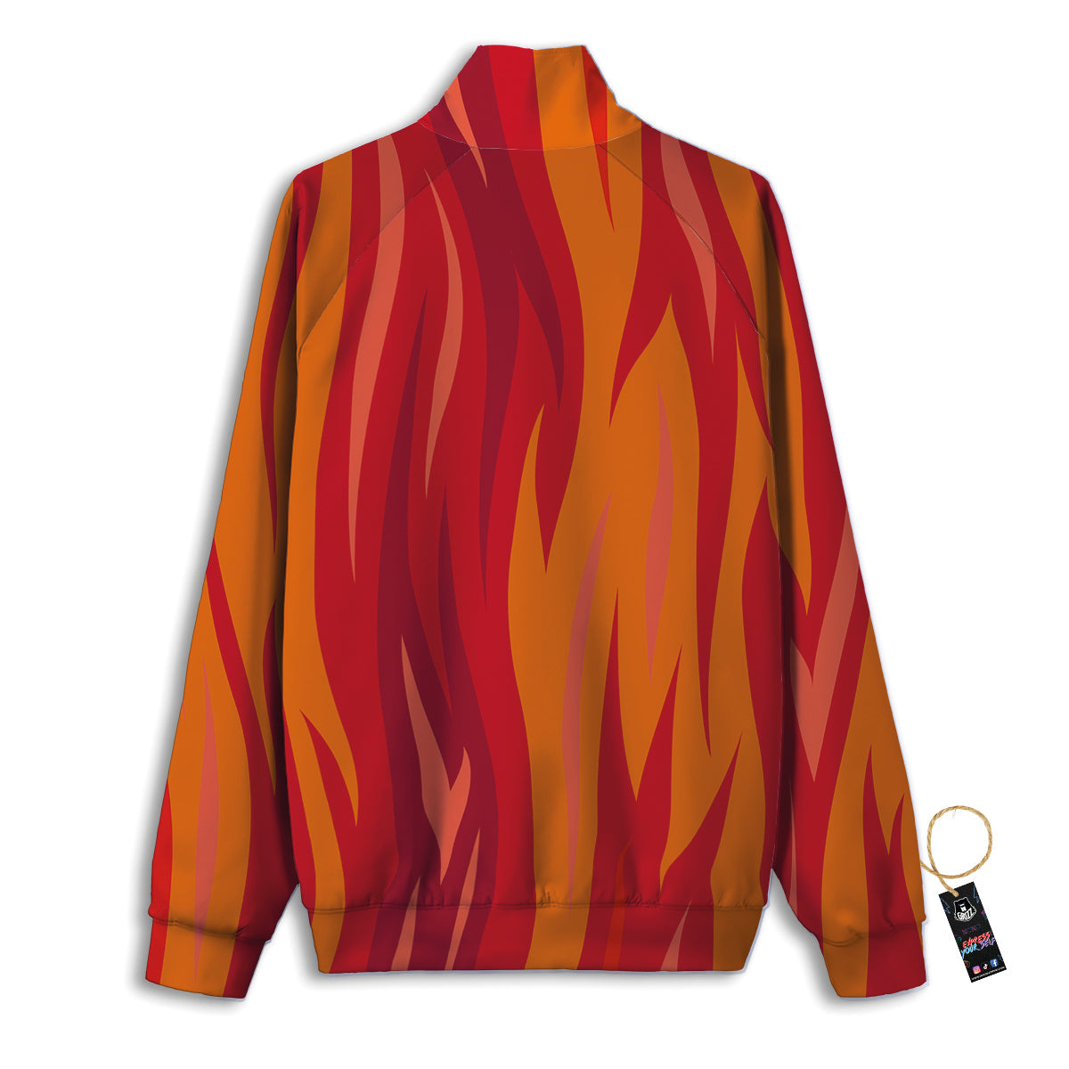 Fire In Hell Print Pattern Track Jacket-grizzshop