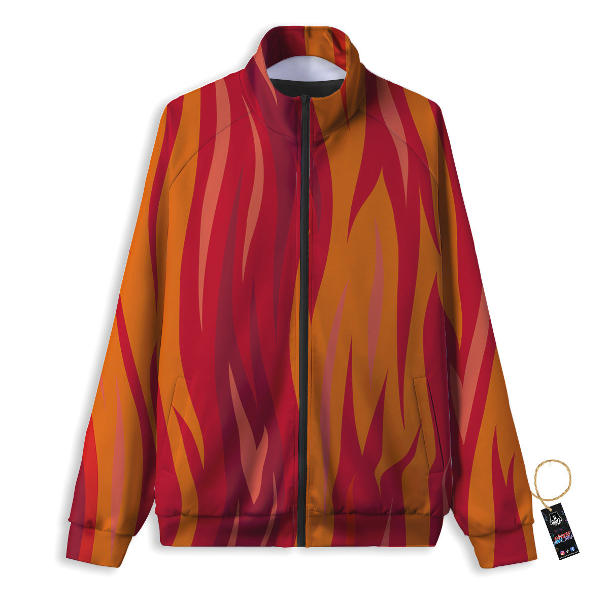 Fire In Hell Print Pattern Track Jacket-grizzshop