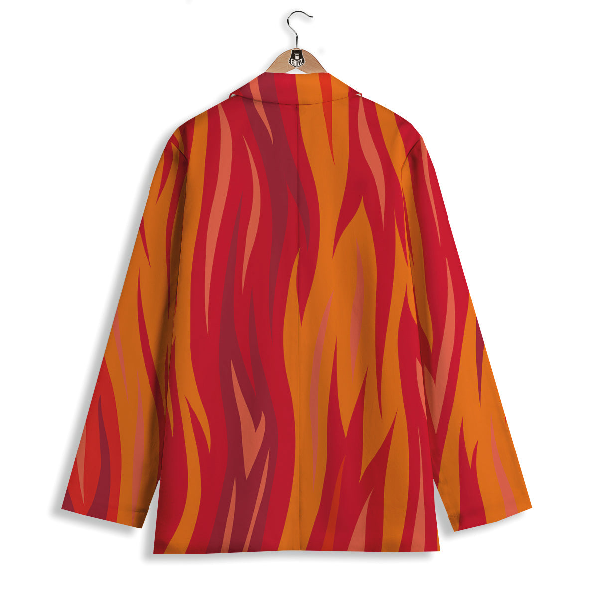 Fire In Hell Print Pattern Women's Blazer-grizzshop