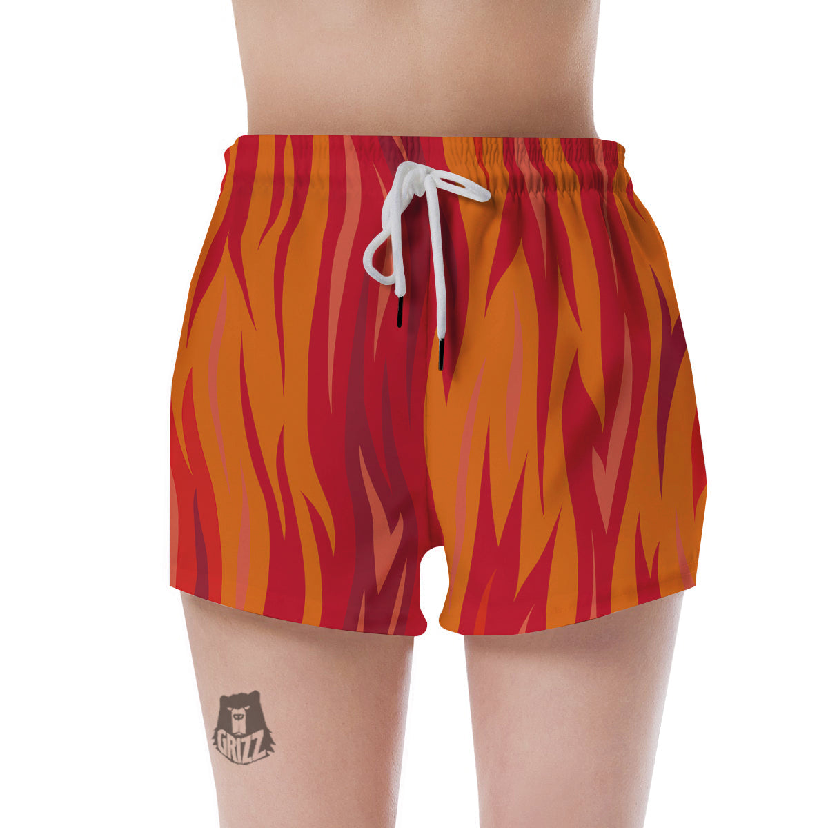 Fire In Hell Print Pattern Women's Shorts-grizzshop