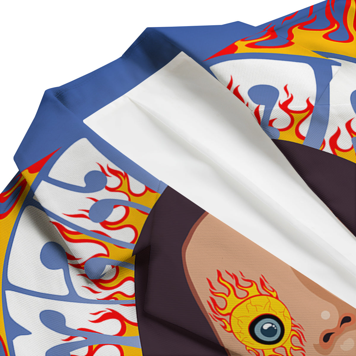 Fire Psychedelic Women Print Men's Blazer-grizzshop