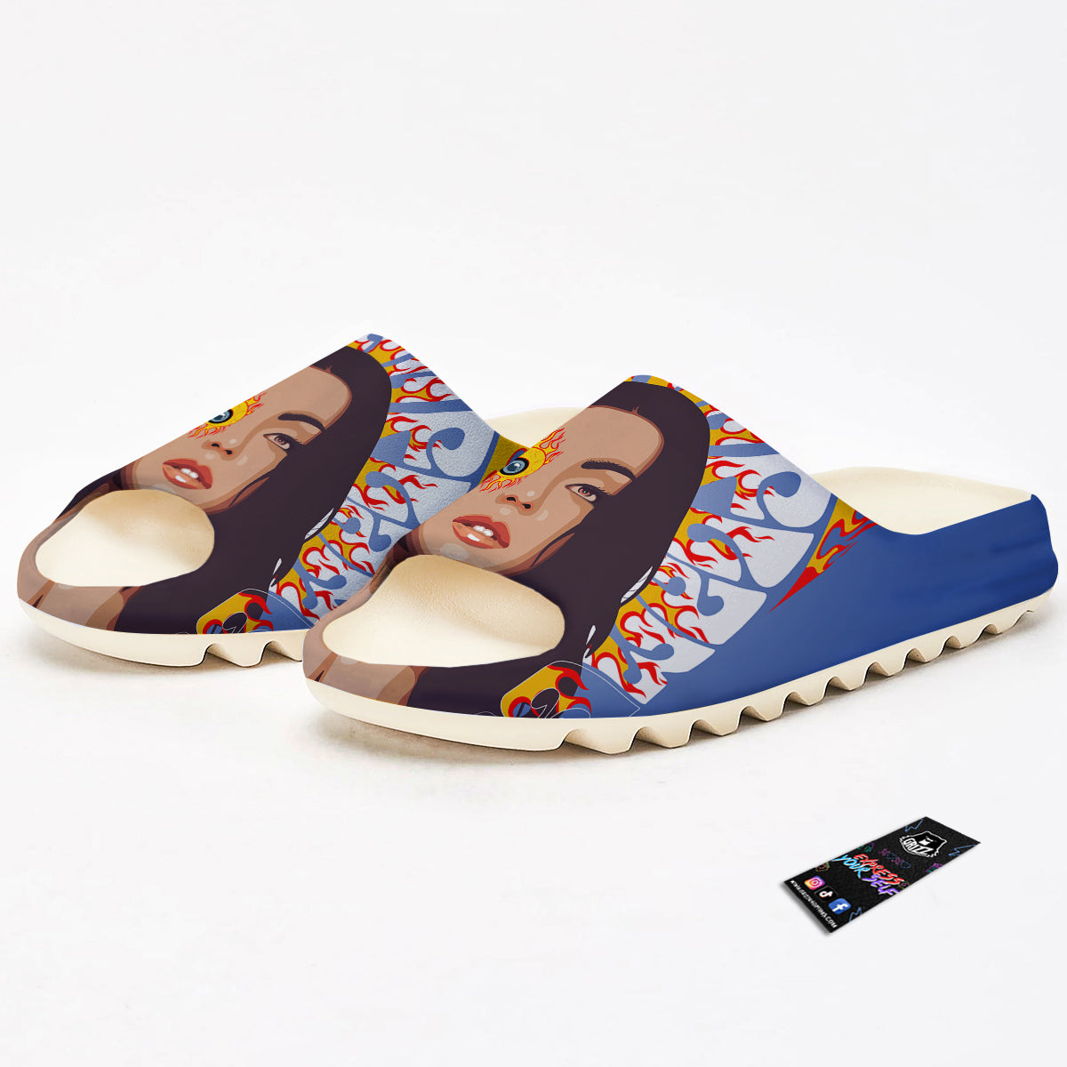 Fire Psychedelic Women Print Sandals-grizzshop