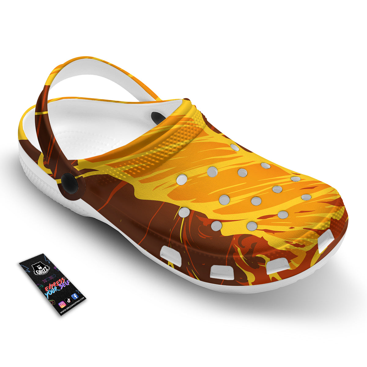 Fire Tornado Print Clog-grizzshop