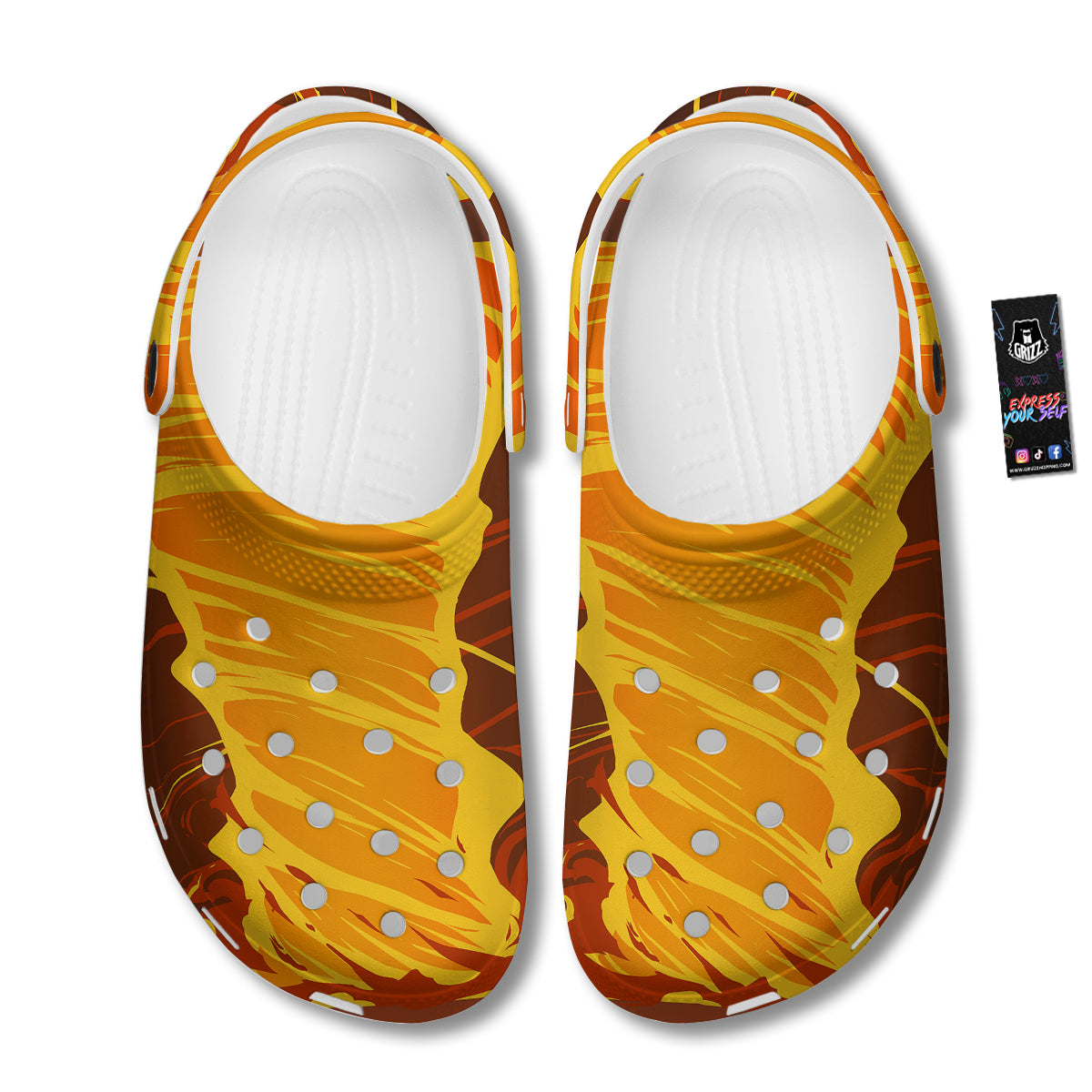 Fire Tornado Print Clog-grizzshop