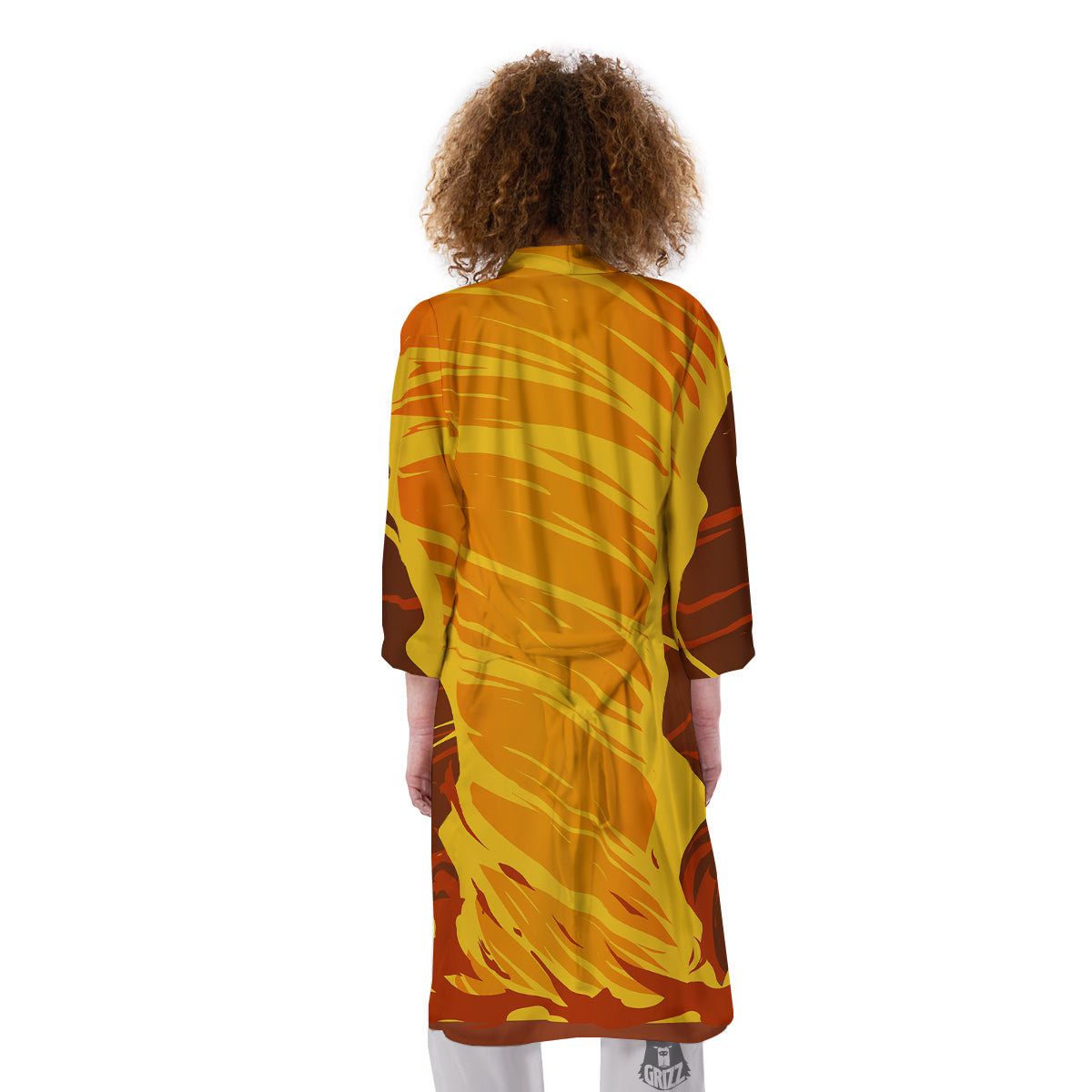 Fire Tornado Print Kimono-grizzshop