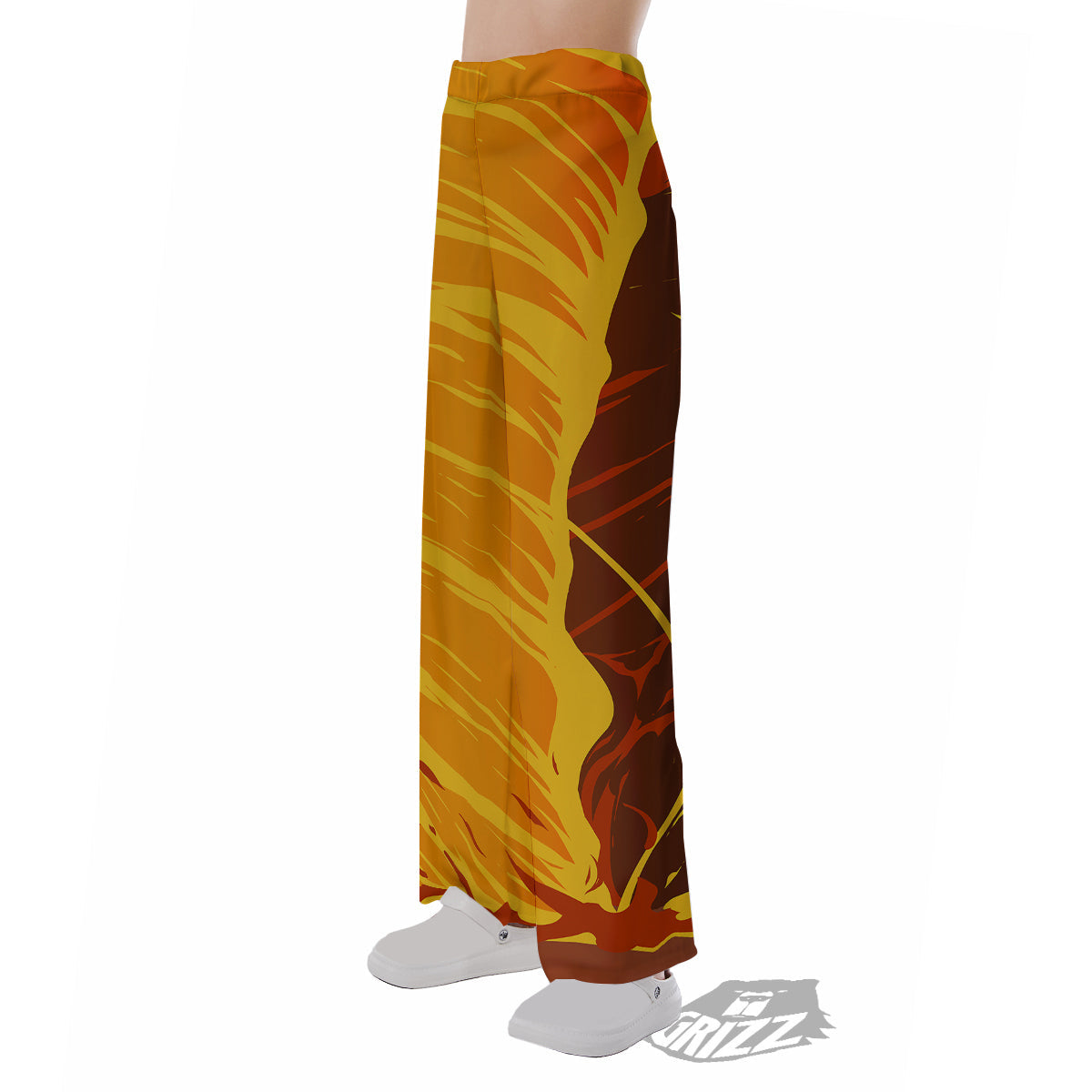 Fire Tornado Print Pajama Pants-grizzshop