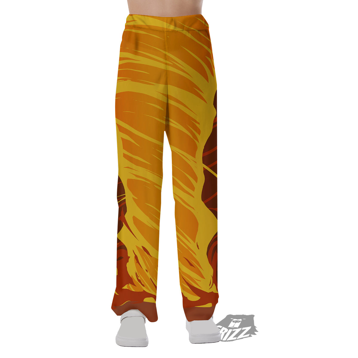 Fire Tornado Print Pajama Pants-grizzshop