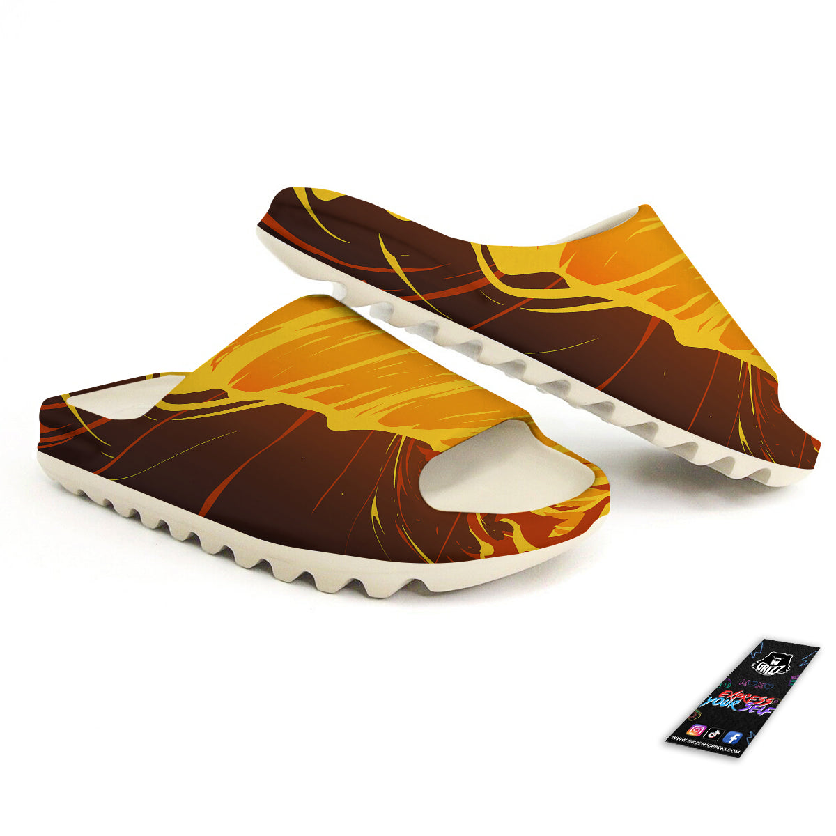 Fire Tornado Print Sandals-grizzshop