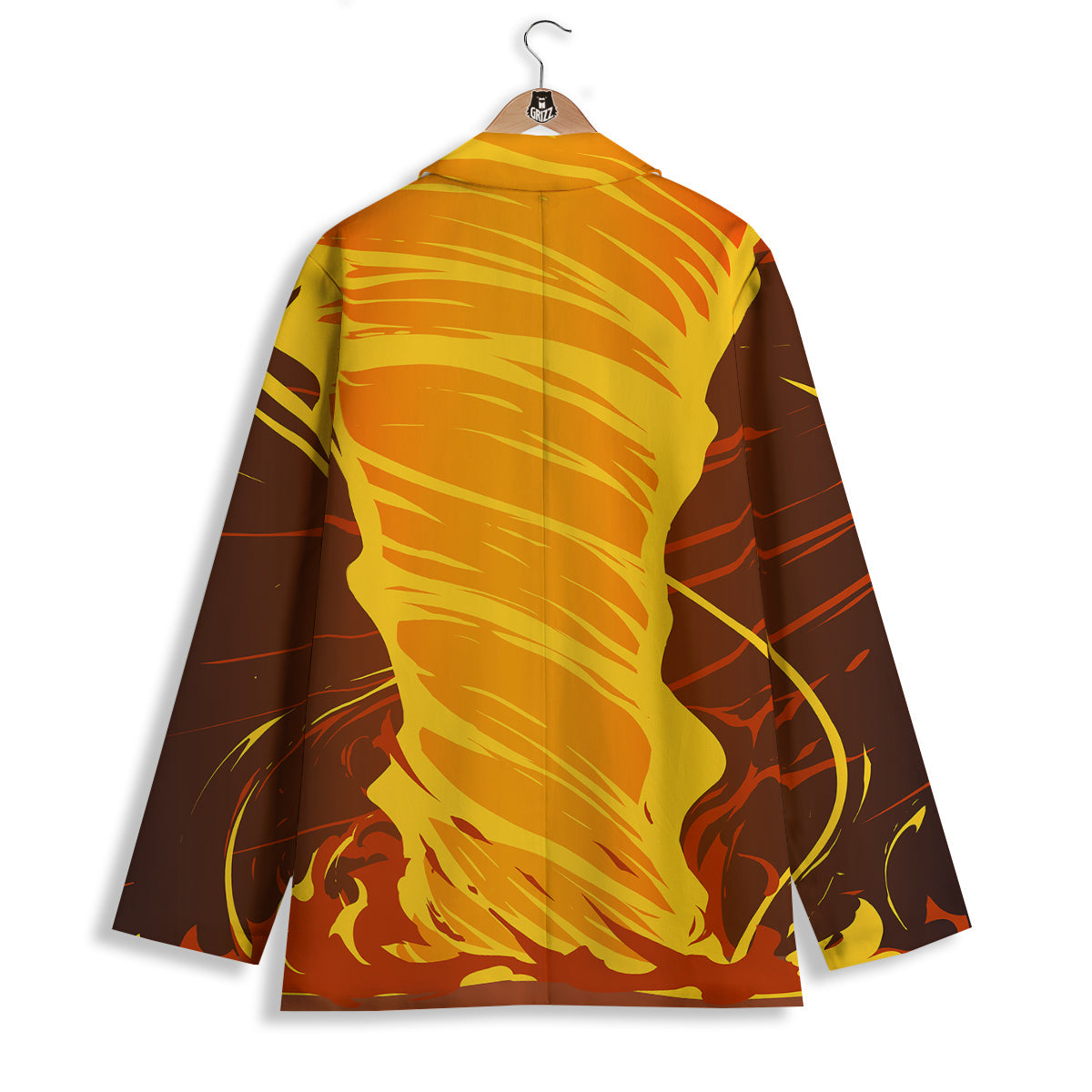 Fire Tornado Print Women's Blazer-grizzshop
