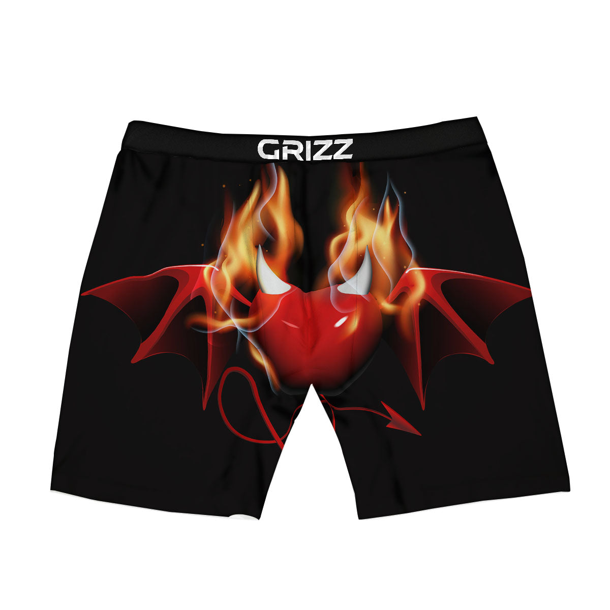Fire Wings Angel Heart Print Boxer Briefs-grizzshop