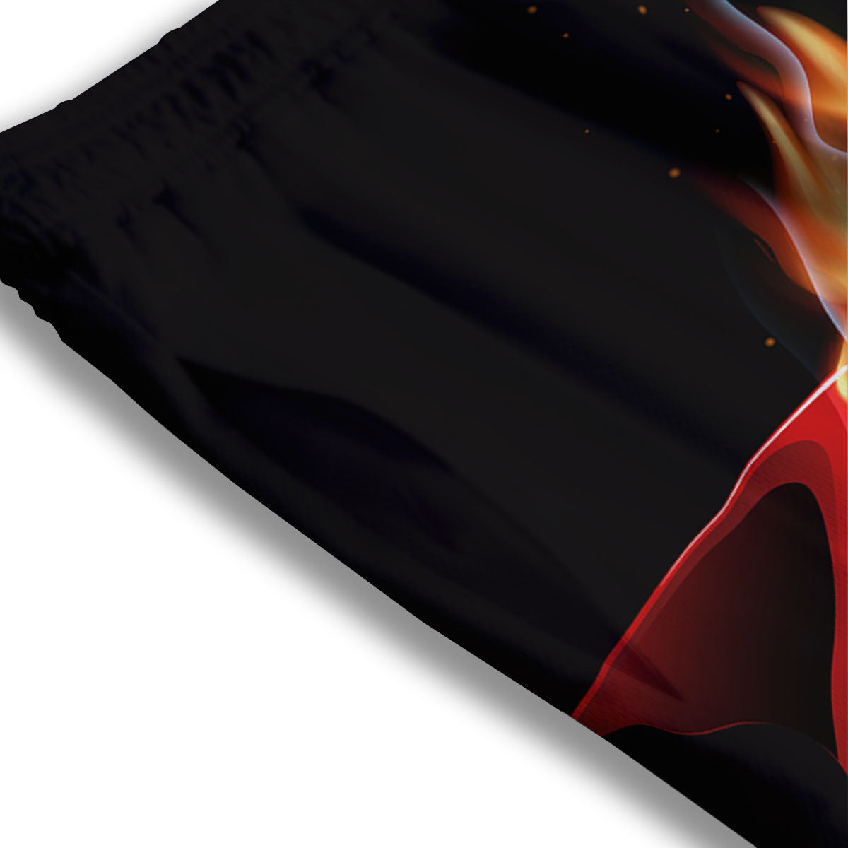 Fire Wings Angel Heart Print Mesh Shorts