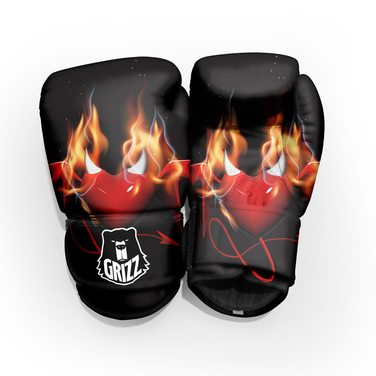 Fire Wings Angel Heart Print Pro Boxing Glove