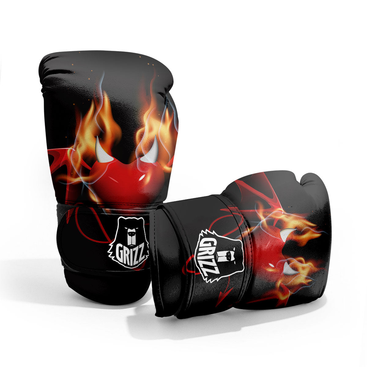 Fire Wings Angel Heart Print Pro Boxing Glove