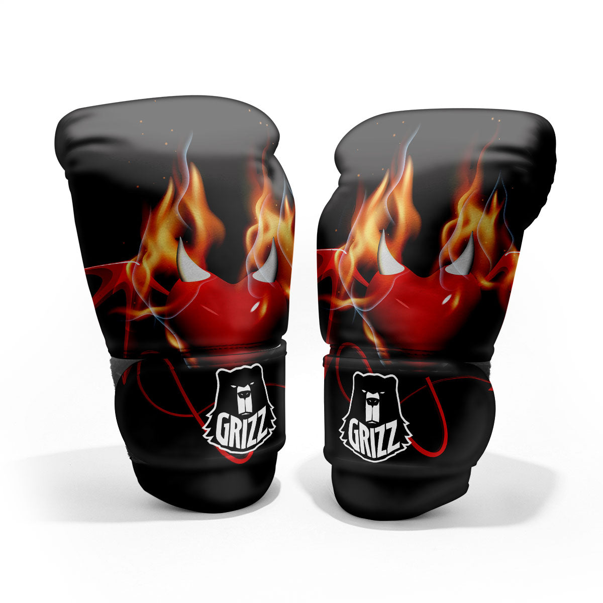 Fire Wings Angel Heart Print Pro Boxing Glove