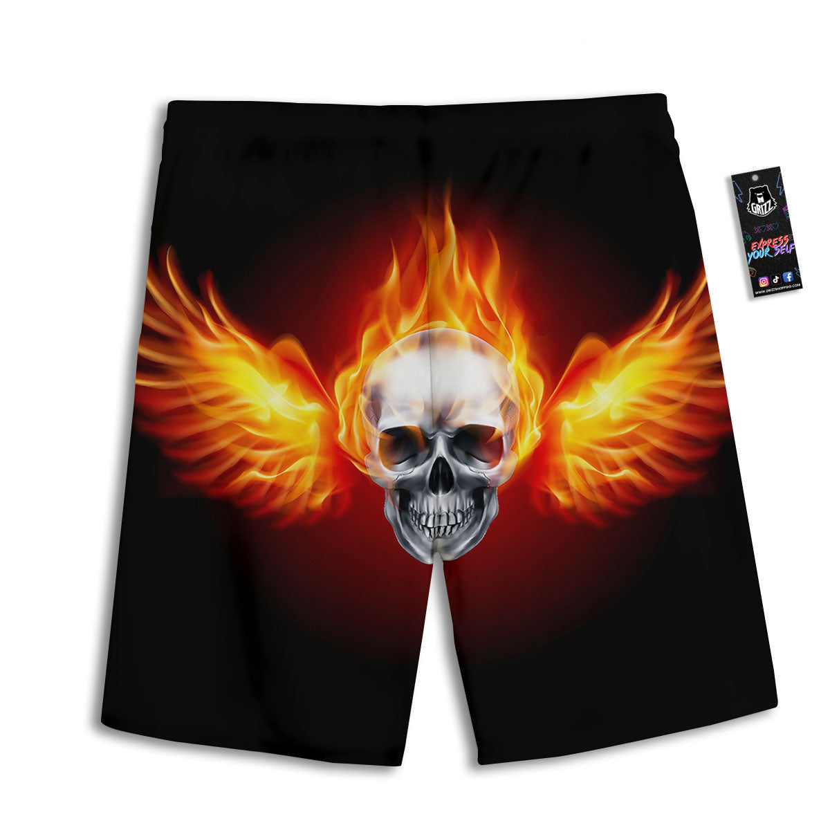 Floral Peacock Feather Print Pattern Men's Athletic Shorts