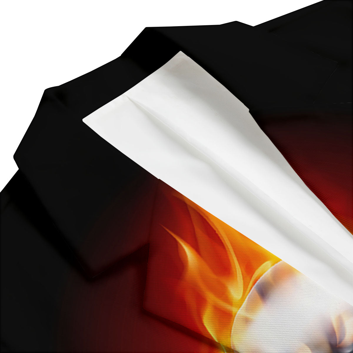 Fire Wings With Flaming Skull Print Men's Blazer-grizzshop