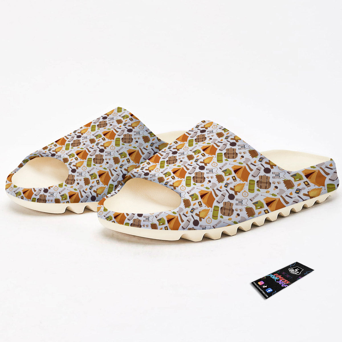 Fire Camping Print Pattern Sandals-grizzshop
