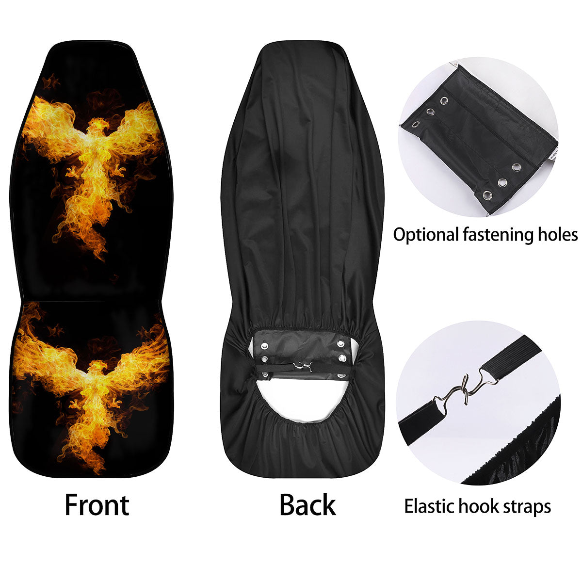 Firebird Phoenix Print Car Seat Covers-grizzshop