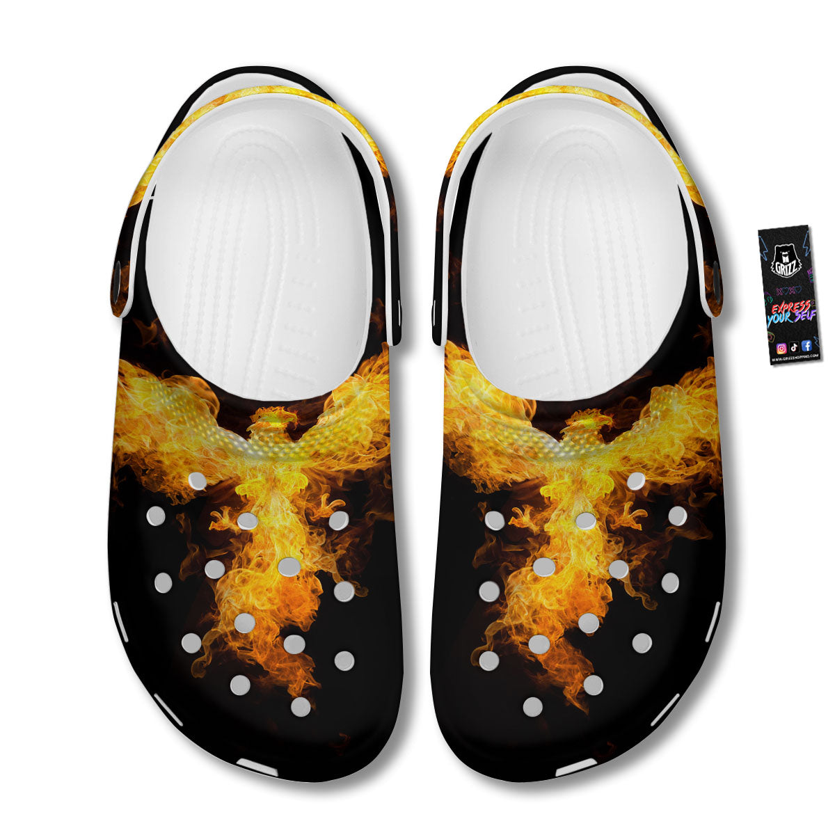 Firebird Phoenix Print Clog-grizzshop