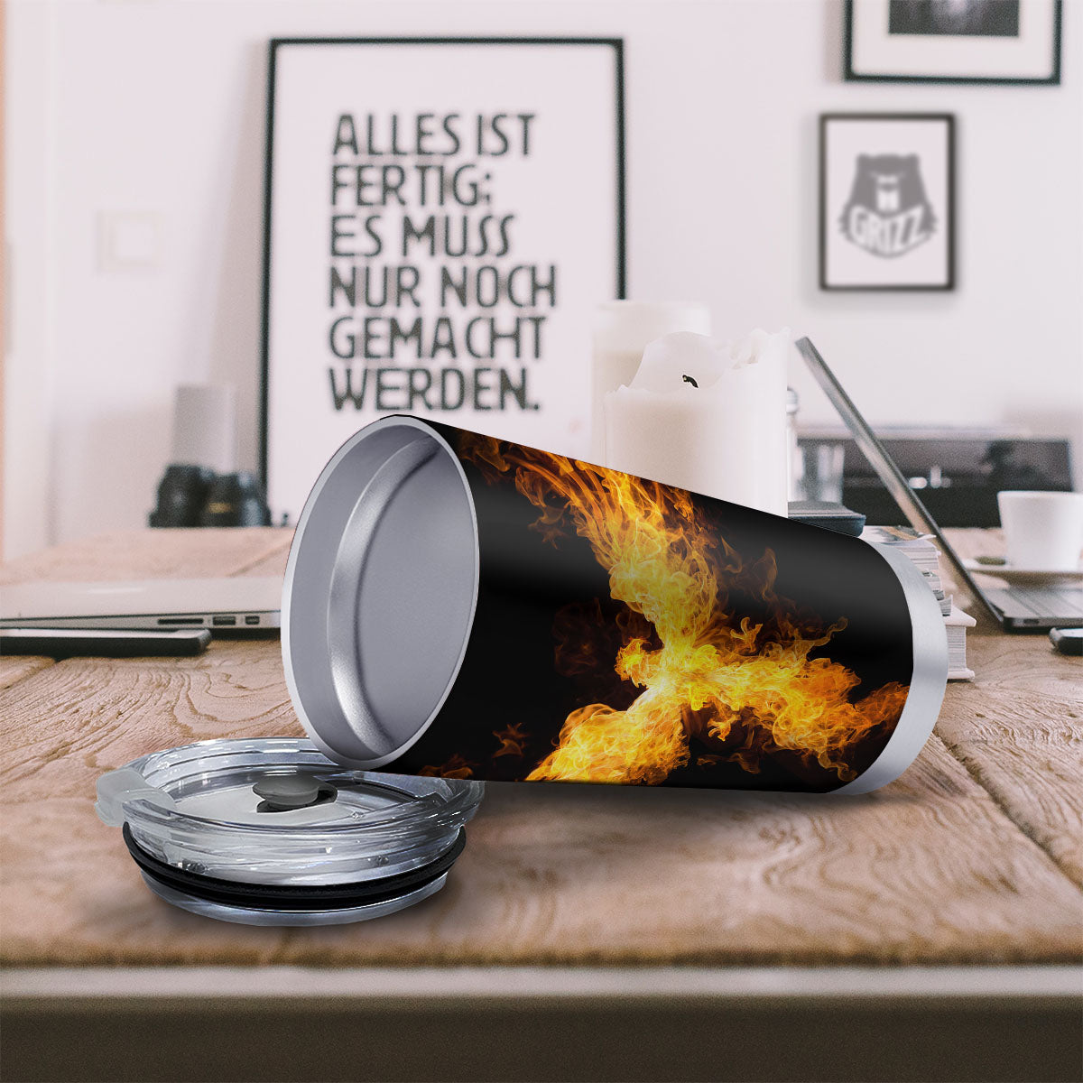 Firebird Phoenix Print Tumbler-grizzshop