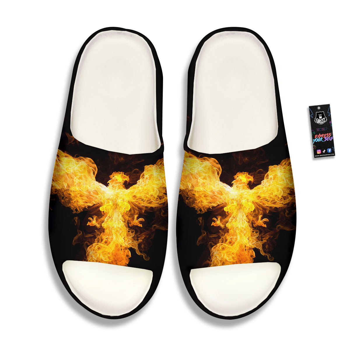Firebird Phoenix Print Sandals-grizzshop