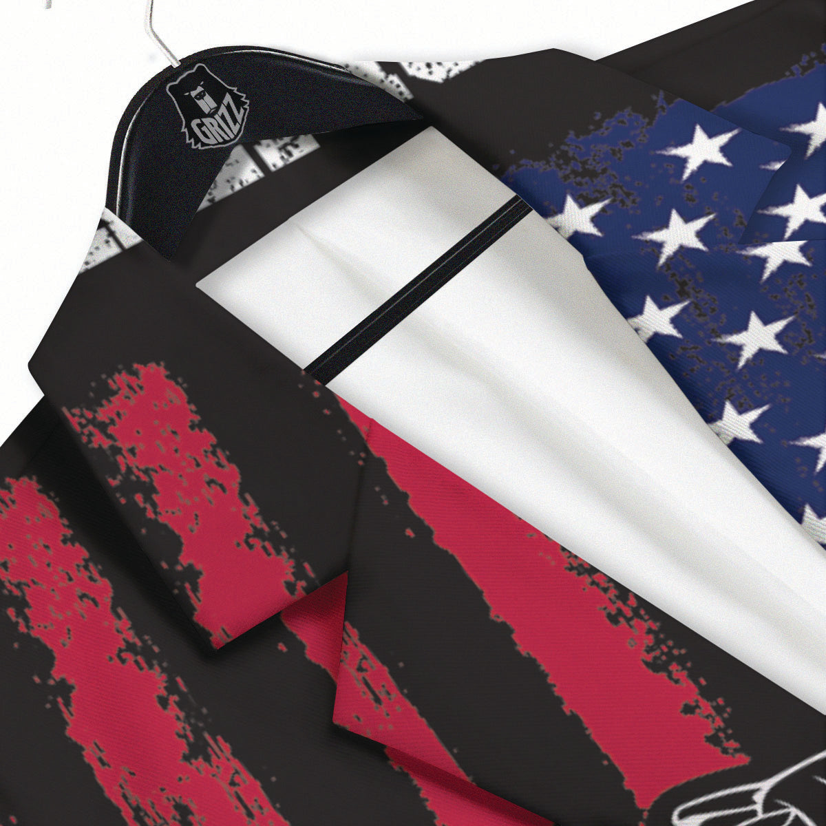 Firefighter Emblem American Print Men's Sport Coat-grizzshop