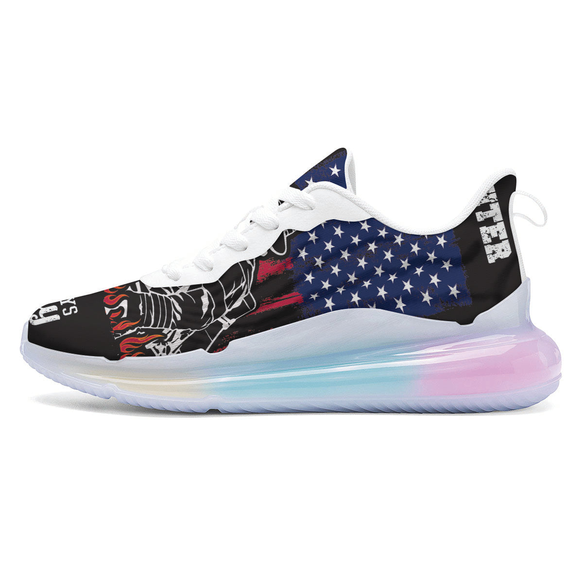 Firefighter Emblem American Print Running Sneakers-grizzshop